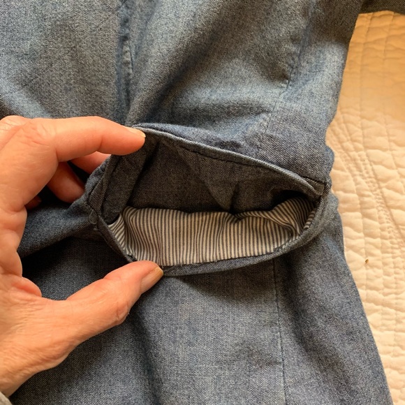 Chambray Denim Blazer Jacket - Picture 8 of 11